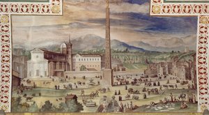 Piazza del Popolo, Roma av Italian School