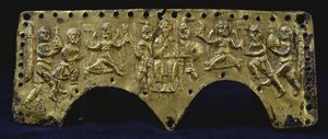 Plakett fra hjelmen til Agilulf (bronse) av Italian School