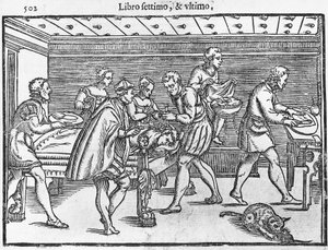 Plate som viser trepanning av hodeskallen av Italian School
