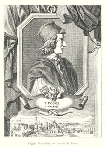 Poggio Bracciolini, Portrait de Picart (gravering) av Italian School