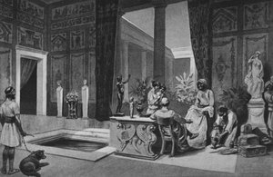 Pompeii: House of Meleager (litho) av Italian School