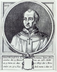 Pave Hadrian II av Italian School