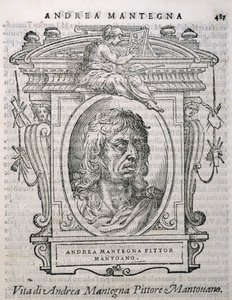 Portrett av Andrea Mantegna (ca. 1430-1506) fra Vasaris Lives of the Artists, først utgitt 1550 av Italian School
