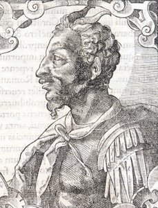 Portrett av Attila fra arbeidet til Bernardino Corio " " Elogia Virorum Illustris " ", Milano 1500-tallet. av Italian School