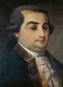 Portrett av Cesare Beccaria (1738-1794), italiensk jurist, filosof og politiker, maleri av en ukjent lombardisk kunstner av Italian School