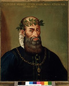 Portrett av Claudio Merulo (Merlotti, Merulus) (1533-1604) italiensk komponist fra 1600-tallet. av Italian School