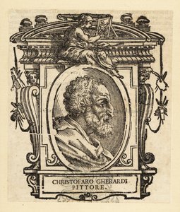 Portrett av Cristoforo Gherardi eller Cristoforo Gherardi, også kjent som il Doceno, italiensk maler fra senrenessansen eller manneristperioden, hovedsakelig aktiv i Firenze og Toscana av Italian School