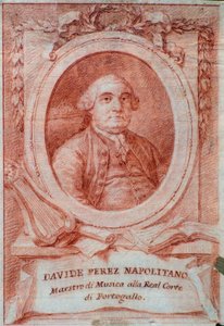 Portrett av Davide Perez (1710-1778) italiensk komponist. av Italian School