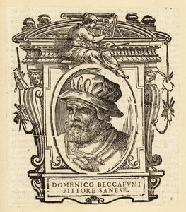 Portrett av Domenico di Pace Beccafumi, italiensk renessansemaneristmaler av Italian School