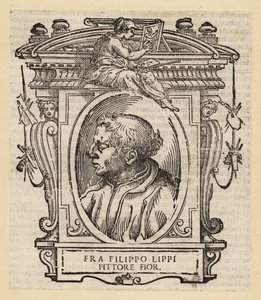 Portrett av Filippo Lippi, italiensk maler fra Firenze av Quattrocento (1400-tallet), rundt 1406-1469 av Italian School