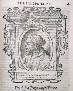 Portrett av Fra Filippo Lippi (ca. 1406-69) fra Vasaris Lives of the Artists, først utgitt 1550 av Italian School
