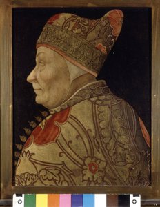 Portrett av Francesco Foscari (1373 - 1457), doge av Venezia. Maling på tre. sd. Venezia Correr-museet av Italian School