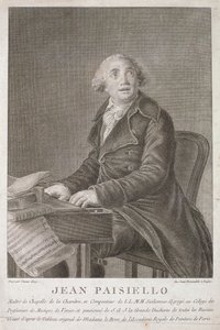 Portrett av Giovanni Paisiello (1782-1840) gravert av Vincent Aloja av Italian School