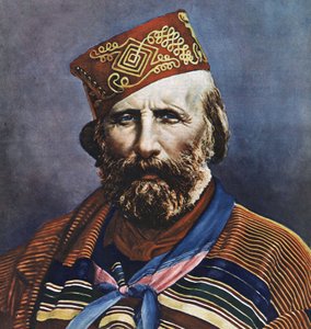 Portrett av Giuseppe Garibaldi (1807-1882), italiensk politiker. av Italian School