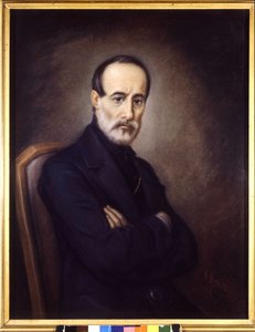 Portrett av Giuseppe Mazzini (1805 eller 1808 - 1872). 1800-talls maleri. Museum for Risorgimento. Milan av Italian School
