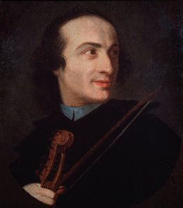 Portrett av Giuseppe Tartini (1692-1770) italiensk fiolinist og komponist. av Italian School