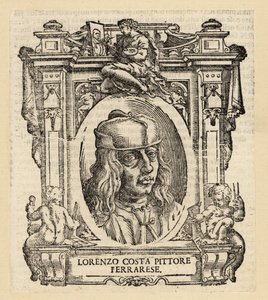 Portrett av Lorenzo Costa, italiensk maler fra Ferrara fra renessansen av Italian School