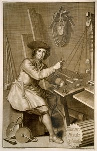 Portrett av Maestro Niccola Zabaglia av Italian School
