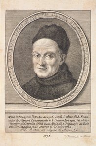 Portrett av far Giovanni Battista Martini (1706-84) gravert av Faucci, 1776 av Italian School