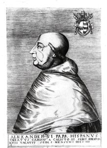 Portrett av pave Alexander VI (1492-1503) 1500-1700-tallet av Italian School