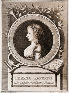 Portrett av Teresa Saporiti av Italian School