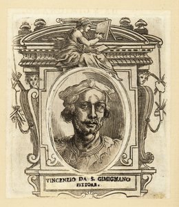 Portrett av Vincenzo Tamagni, italiensk maler fra renessansen av Italian School