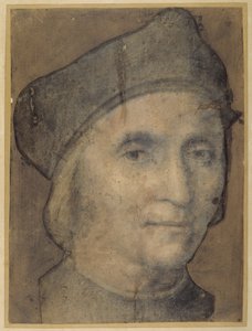 Portrett av en prelat, ca. 1510 (svart og rosa farget kritt) av Italian School