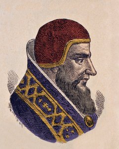 Portrett av pave Damasus II (1048) av Italian School