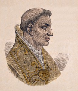 Portrett av pave Etienne II (Stephen, stefano eller Stephanus) (752-757) av Italian School