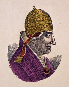 Portrett av paven Etienne IX (Saint Etienne) (Stephen, stefano eller Stephanus) (1057-1058) av Italian School