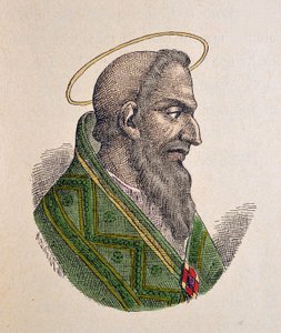 Portrett av paven Eugene Ier (Eugenius I eller Eugenio) (654-657) av Italian School