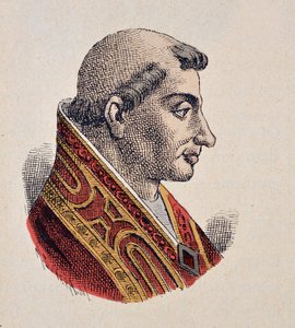 Portrett av paven Gelase II (Gelasius I eller Gelasio) (1118-1119) av Italian School
