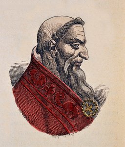 Portrett av paven Honorius Ier (Onorio) (625-638) av Italian School