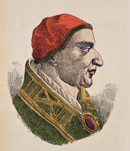 Portrett av pave Johannes III (Giovanni eller Ioannes) (561-574) av Italian School