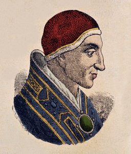 Portrett av pave Johannes XV (Giovanni, Ioannes) (985-996) av Italian School