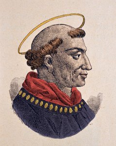Portrett av paven Leon IV (Leo, Leone) (847-855) av Italian School