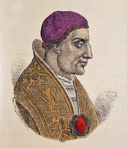 Portrett av paven Paul Ier (Paolo, Paulus) (757-767) av Italian School