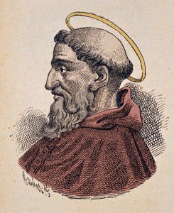 Portrett av paven Telesphorus (125-136/138) av Italian School