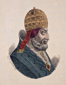 Portrett av paven Urbain III (Urban eller Urbanus eller Urbano) (1185-1187) av Italian School