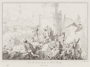 Taking of Smyrna, operert av Pietro Mocenigo av Italian School