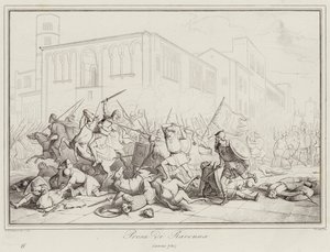 Taking of Ravenna, 730 (gravering) av Italian School