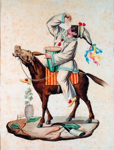 Pulcinella (Polichinelle) karakter av commedia dell