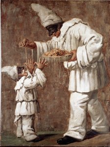 Pulcinella (polichinelle) karakter av commedia dell