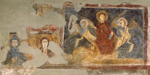 Rester av en freskomaleri, Santa Maria Antiqua, Roma av Italian School