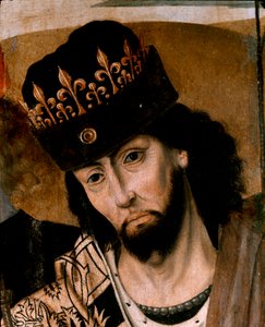 Representasjon av Robert I av Anjou (1278-1343) konge av Sicilia og leder av Guelf Party Detail. Maleri av den napolitanske skolen. Slutten av 1400-tallet. Napoli, Museo Nazionale di Capodimonte av Italian School