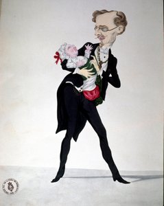 Risorgimento: Tegneserie som representerer finansministeren Bettino Ricasoli (1809-1880) 1865 Museo Nazionale Del Risorgimento Roma av Italian School