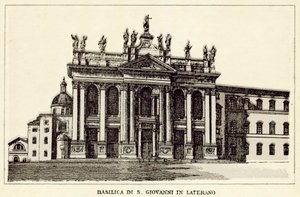 Roma: Basilica of St. John Lateran (litho) av Italian School