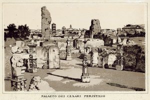 Roma: Palazzo Dei Cesari, Peristyle (litho) av Italian School