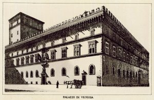 Roma: Palazzo Di Venezia (litho) av Italian School