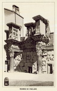 Roma: Pallas tempel (litho) av Italian School